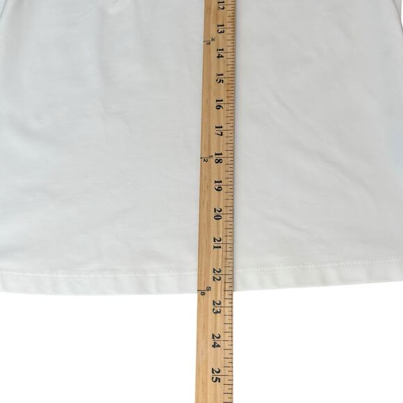 J. McLaughlin Catalina Top Ruffle Neck White Sleeveless Stretch Tank Size Medium - Picture 7 of 7